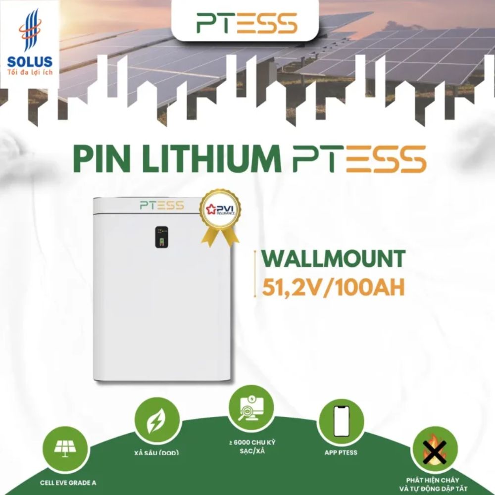 PTESS Wallmount 51,2V/100Ah Áp Thấp