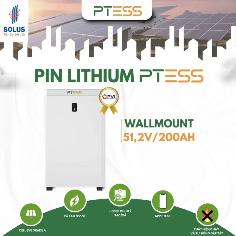 PTESS Wallmount 51,2V/200Ah Áp Thấp