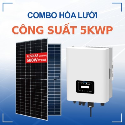 Combo Điện Năng Lượng Mặt Trời Hòa Lưới 5K(AESolar – Deye)