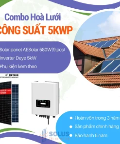 Combo Điện Năng Lượng Mặt Trời Hòa Lưới 5K(AESolar - Deye)