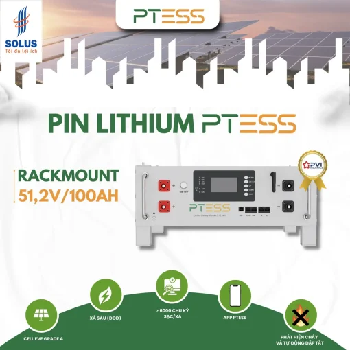 PTESS Rackmount 51,2V/100Ah Áp thấp